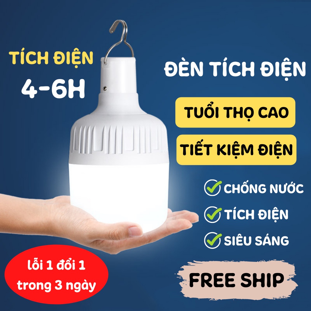 Bóng Đèn Led Sạc Tích Điện Cổng USB Siêu Sáng Tiết Kiệm Điện THANH XUÂN 98