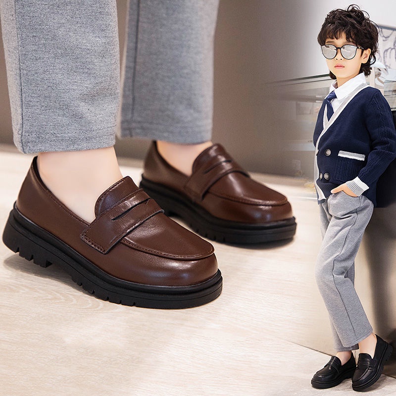 Giày Sandal Da Phong Cách Anh Quốc Thời Trang Xuân Thu Dành Cho Bé Trai Gái 2021