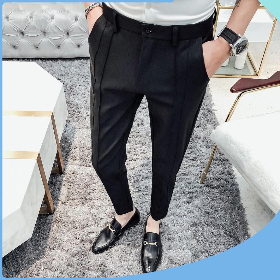 Quần tây - Quần âu nam cao cấp - Dáng côn trẻ đẹp, tôn dáng người mặc, chất vải tuyxi mềm mịn, co giãn | BigBuy360 - bigbuy360.vn