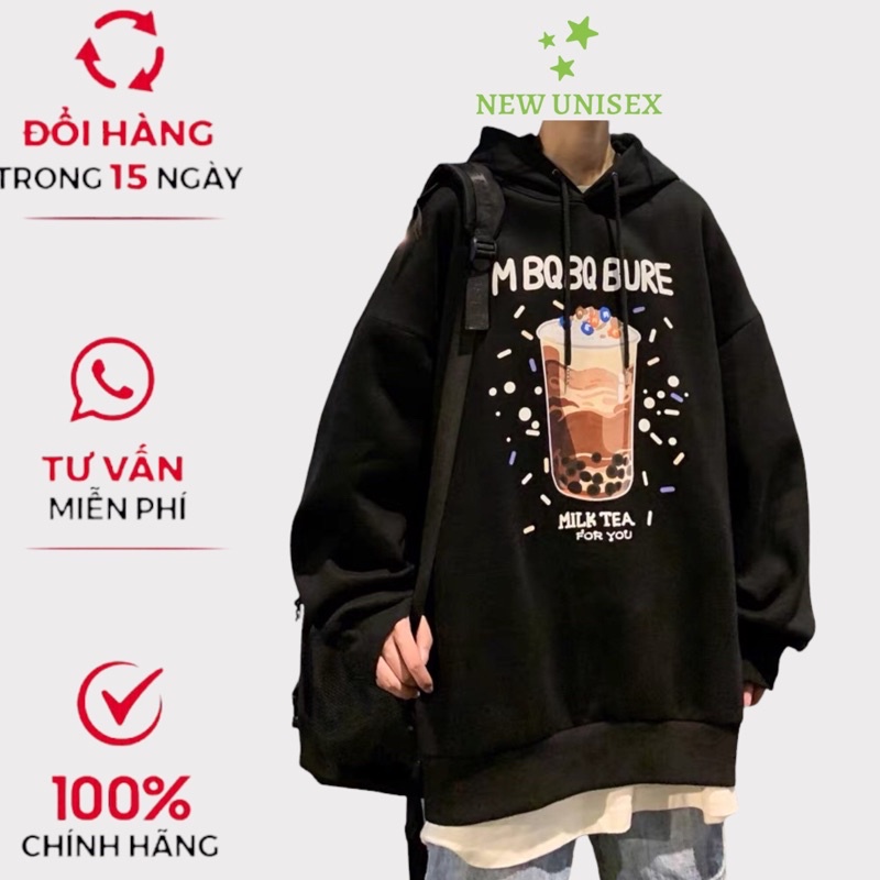 ÁO KHOÁC NỮ HOODIE IN HÌNH LY TRÀ SỮA SIÊU ĐÁNG YÊU PHONG CÁCH HÀN QUỐC TP998 [NewUnisex]