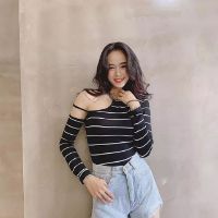 Áo khoét vai tay dài