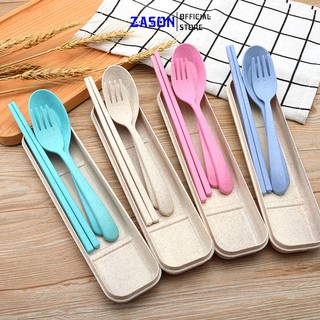 [SALE SẬP SÀN] Bộ Đũa Thìa Nĩa Lúa Mạch Tiện Lợi Thích Hợp Du Lịch Pic Nic