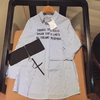 Set sơmi kẻ +belt
