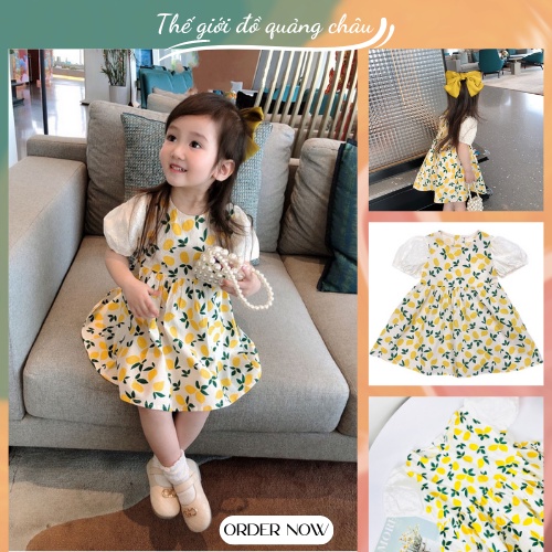 Váy Công Chúa Tay Bồng Dáng Xòe Mẫu Mới 2022 - Hàng Quảng Châu Cao Cấp (V7)