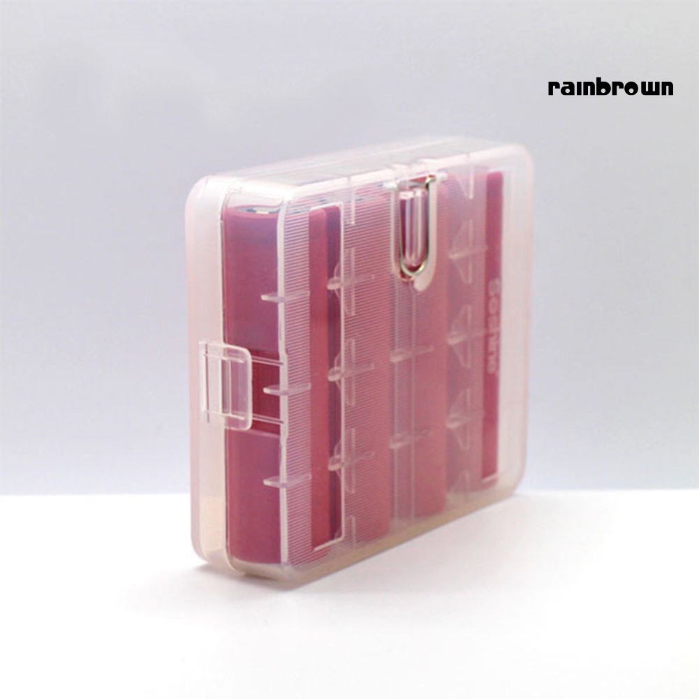 Hộp đựng pin 4 ngăn có móc treo dành cho pin 18650