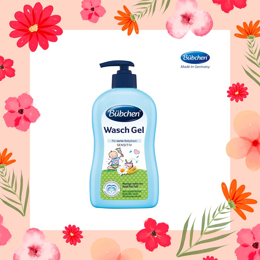 Sữa tắm cho trẻ sơ sinh Wasch gel Bubchen 400ml