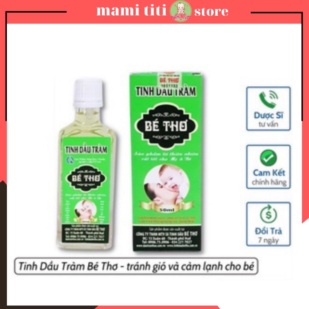 Tinh dầu tràm bé thơ 100% nguyên liệu từ thiên nhiên với dung tích 50ml
