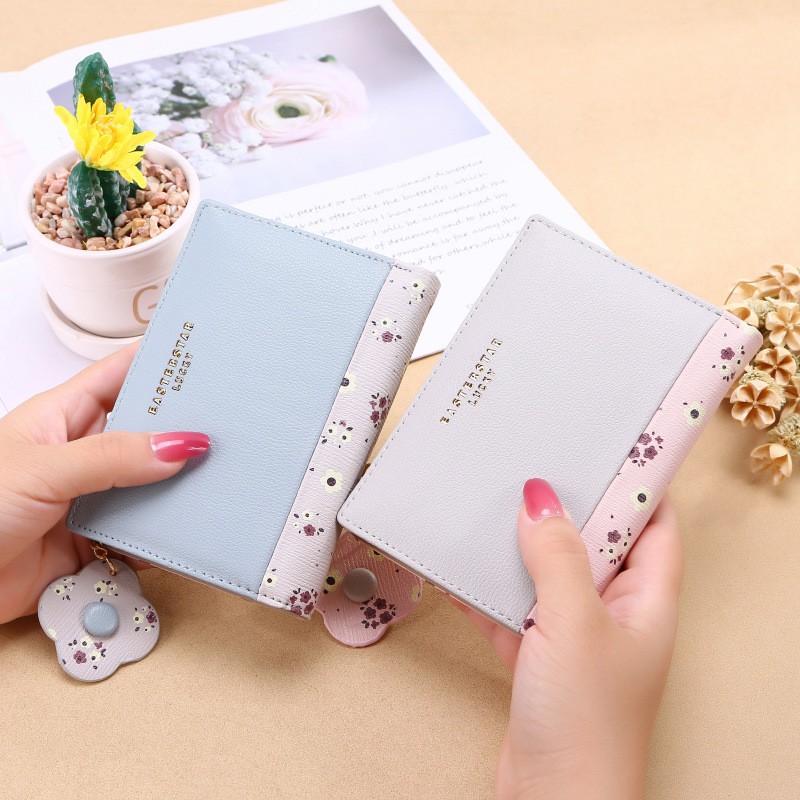 Ví Nữ Ngắn Bông Hoa Nhiều Ngăn Tiện Dụng Sanchalia C207-9A