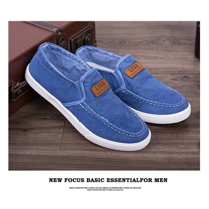 Giày Lười Jean - Xanh Nhạt [2Tất Lười]  SpS | BigBuy360 - bigbuy360.vn