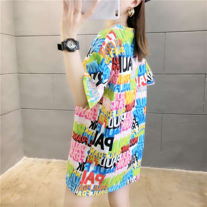 T-Shirt Female Short Sleeve 2021 New Summer Dress Long Models Small Daisy Korean Version Of Loose European Clothing Semi