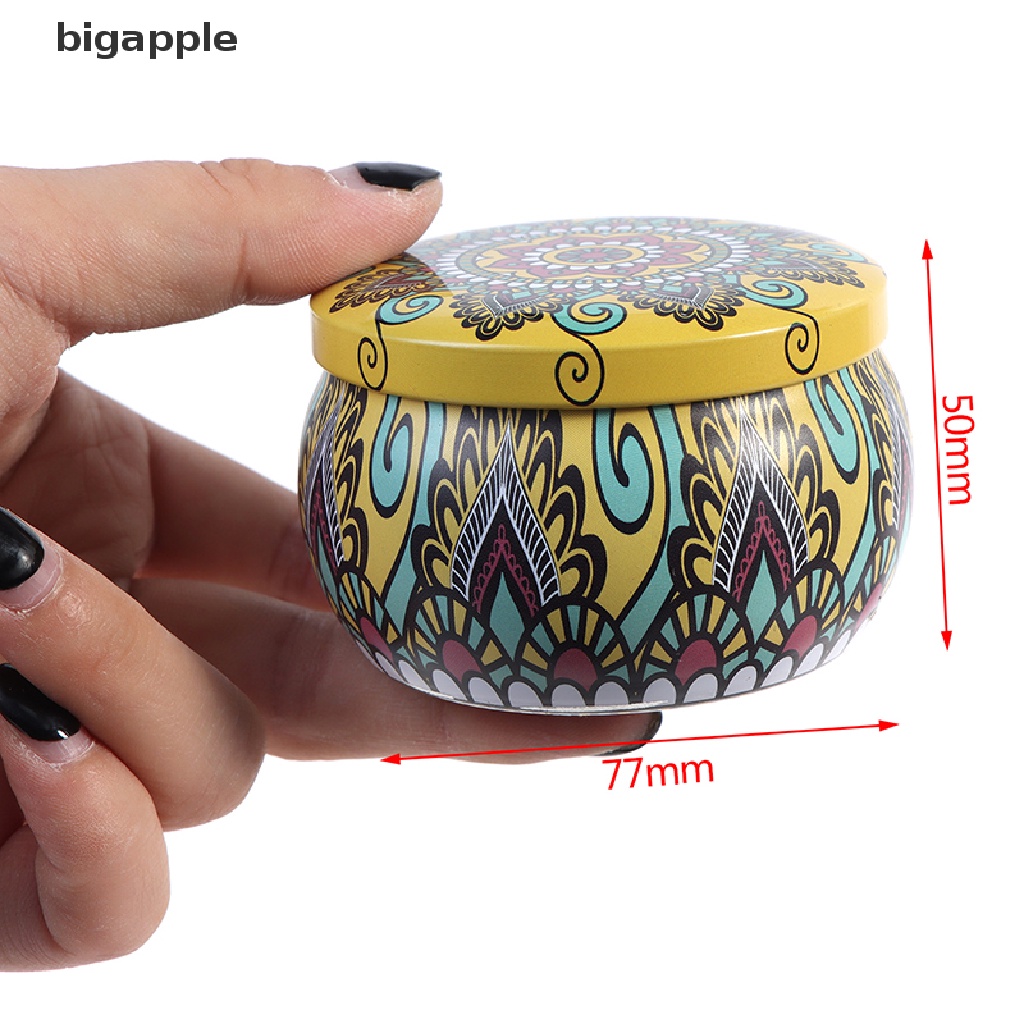 Bigapple Hộp Thiếc Rỗng 4OZ Thanh Lịch Đựng Nến Đậu Nành