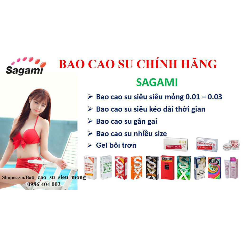 [BAO CAO SU SAGAMI] Bao cao su Sagami siêu mỏng nhất thế giới Sagami XTREME COLA hộp 03 CHIẾC