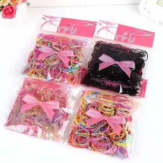 Set 100 Dây Thun Cột Tóc Nhiều Màu Thời Trang Cho Nữ