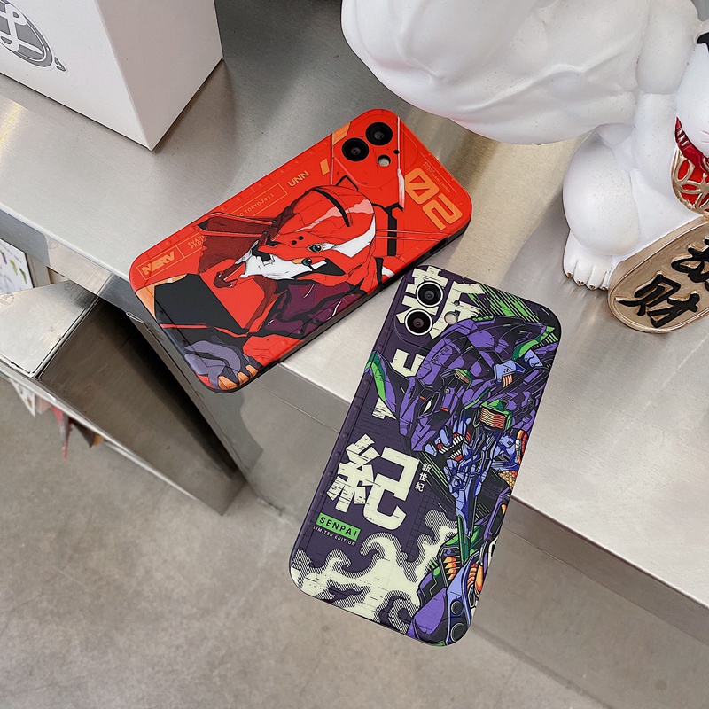 Ốp Điện Thoại Silicone Mềm Nhám Màu NEON GENESIS EVANGELION Cho iPhone14 13 12 11PRO Max Xs Max XR 7 8 Plus