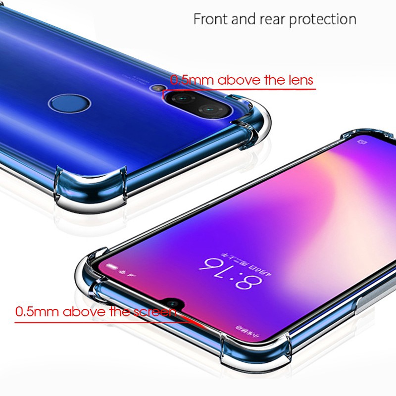 Ốp điện thoại TPU silicone trong suốt chống sốc cho XIAOMI REDMI NOTE 5 6 7 PRO MI 8 9 SE A1 A2 MIA2 LITE