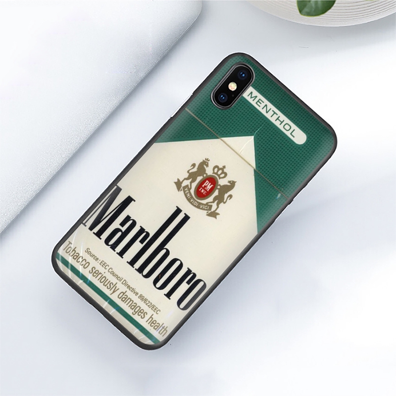 Ốp hình gói thuốc Marlboro cho Apple iPhone 11 Pro XS Max XR X 8 7 6S 6 Plus 5S 5 SE 2020