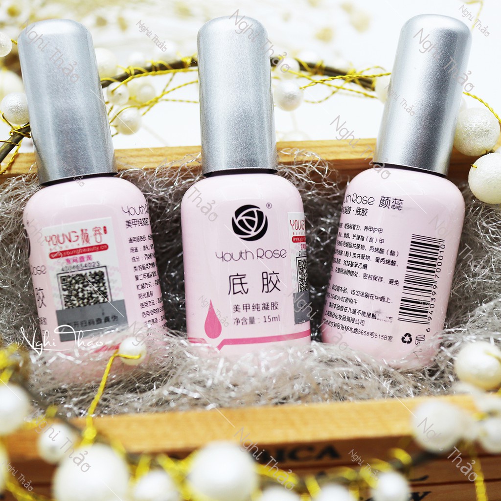 Base hoa hồng ,liên kết móng 15ml