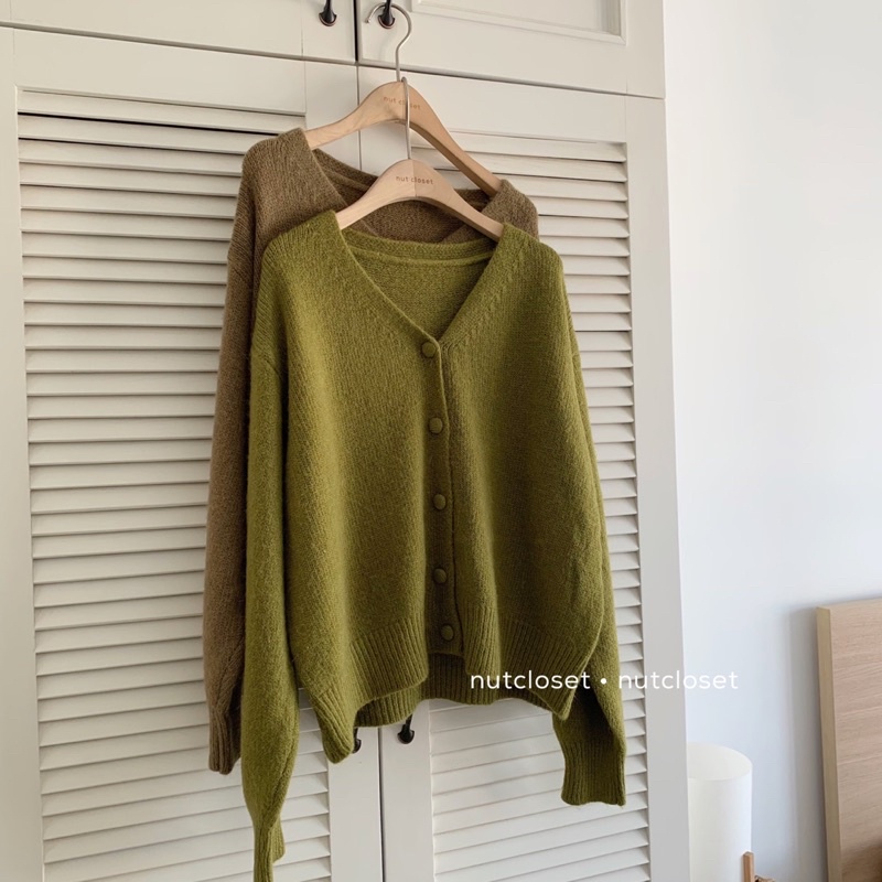 Áo cardigan len cổ V _ A0325