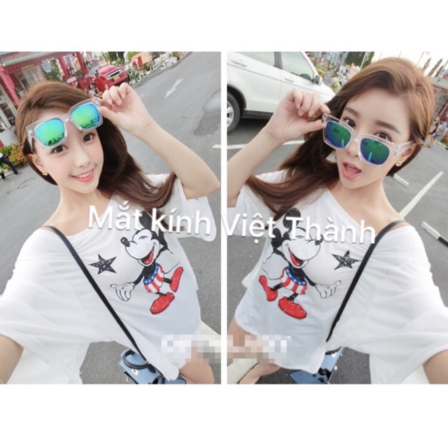 Kính V trong suốt gương bản tO form lớn .