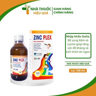 Siro ZinC Plex trợ tăng sức đề kháng