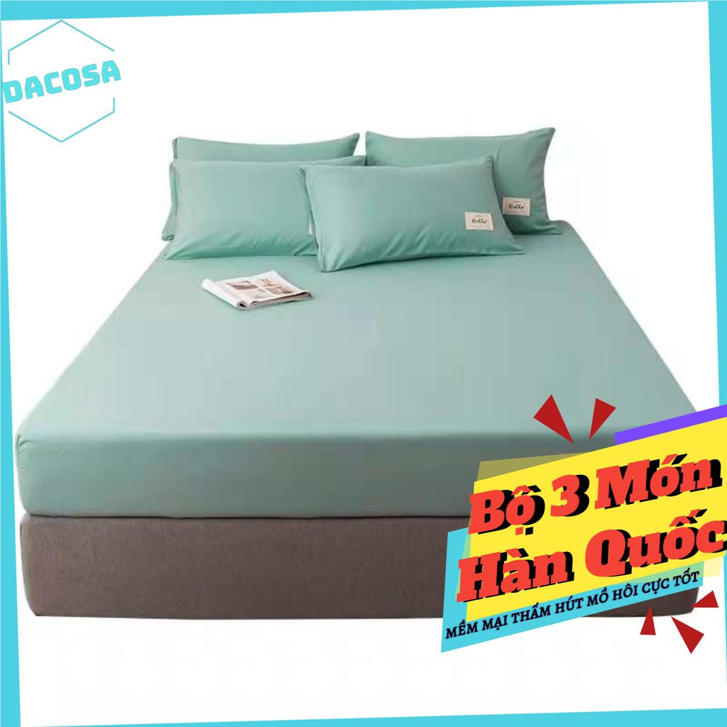 Bộ ga gối cotton tici phong cách Hàn Quốc đơn giản sảng trọng chất vải đũi tici cao cấp | BigBuy360 - bigbuy360.vn