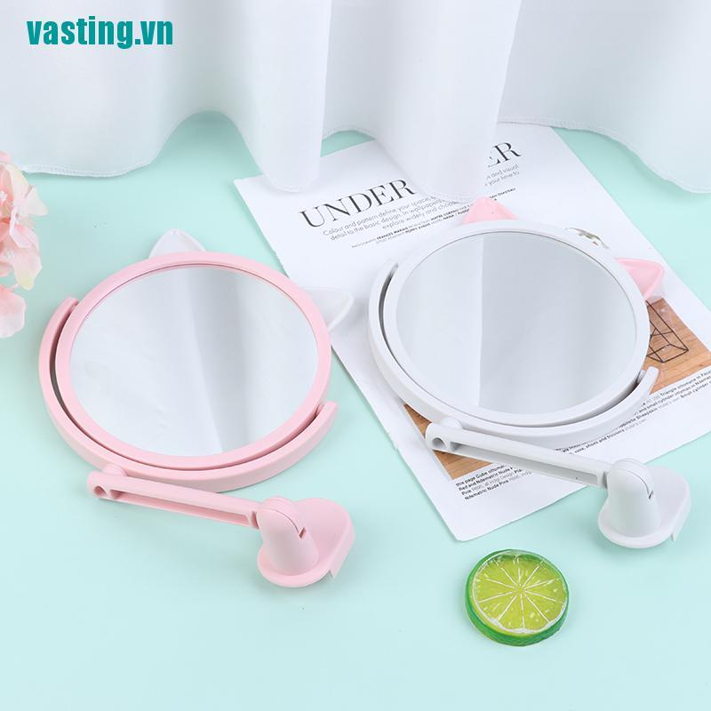 V☆Gương Trang Điểm Gấp Gọn Gắn Tường Không Cần Khoan