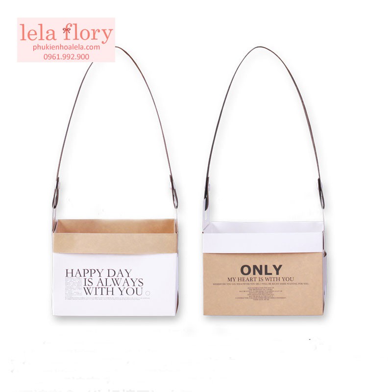 Túi giỏ chữ nhật cắm hoa size nhỏ (set 4 cái) - THH0048