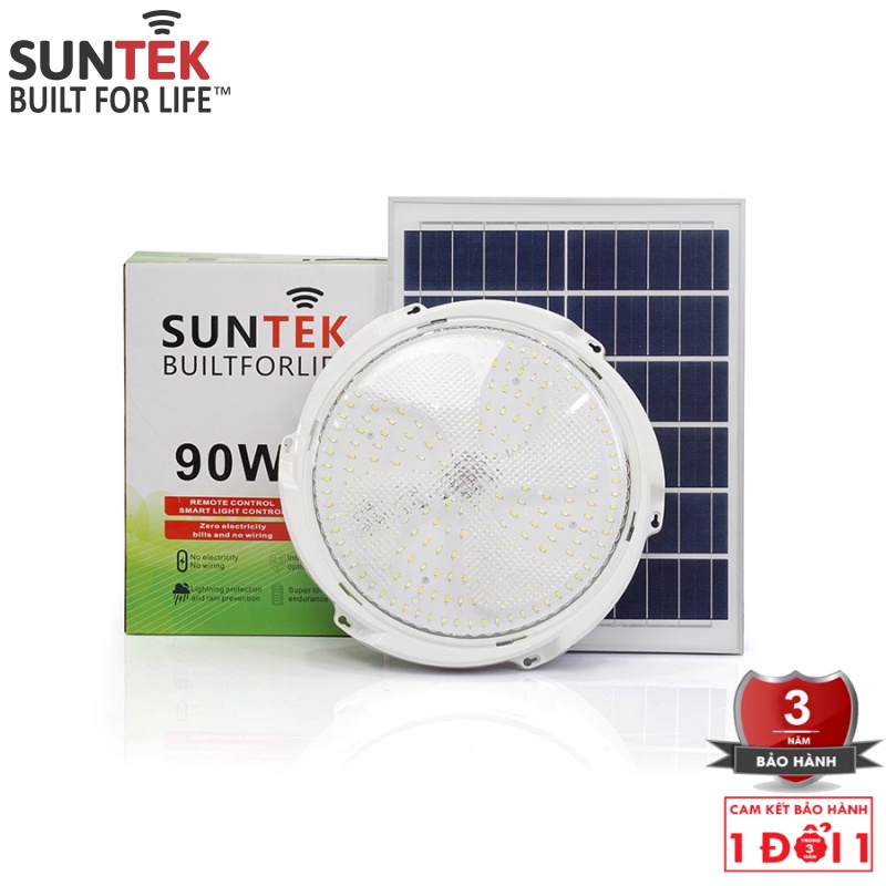 Đèn LED Ốp Trần Mái Hiên Năng Lượng Mặt Trời SUNTEK H05 90W - Hàng Chính Hãng - Bảo hành 3 năm 1 đổi 1