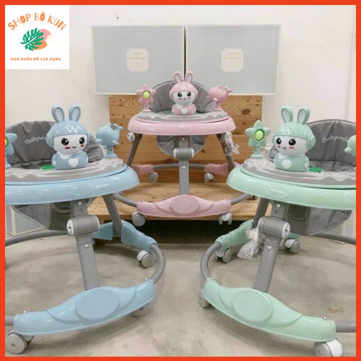 XE TRÒN TẬP ĐI BÁNH XE XOAY 360 ĐỘ TIỆN LỢI CÓ PHÁT NHẠC VUI NHỘN CHO BÉ YÊU