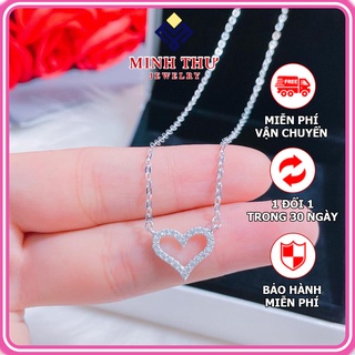 Dây chuyền nữ bạc trái tim đính đá MINH THƯ JEWELRY MTD8011