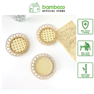 Mua Lót ly mây tre đan BAMBOOO ECO hàng xuất khẩu trang trí bàn ăn