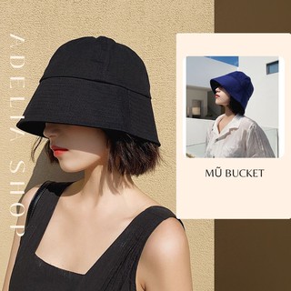 Nón bucket vành cụp trơn nhiều màu phong cách Ulzzang Unisex, Nón vành nhỏ màu trơn đơn giản phong cách Hàn Quốc cho nữ