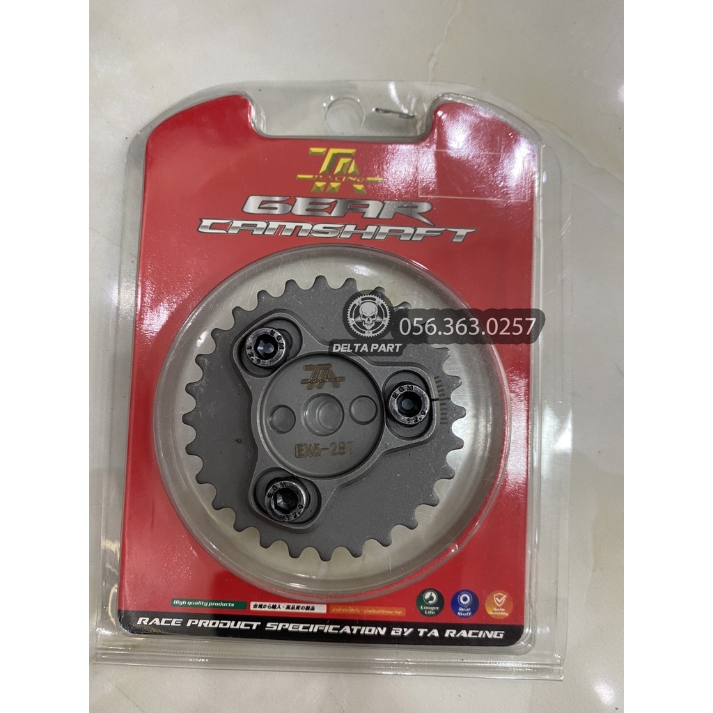 Bánh cam tăng chỉnh wave dream 2 lỗ 28T - Dĩa cam độ wave dream tăng chỉnh