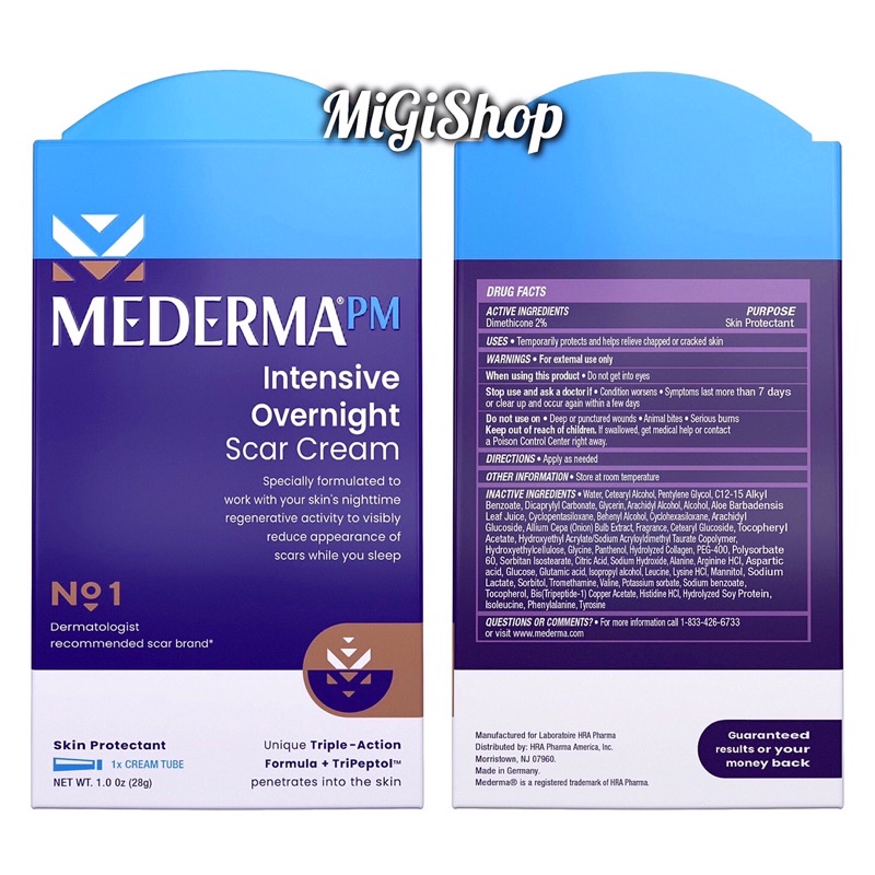 [Hàng Đức] Kem Mờ Sẹo Ban Đêm Mederma PM Intensive Overnight Scar Cream 28g