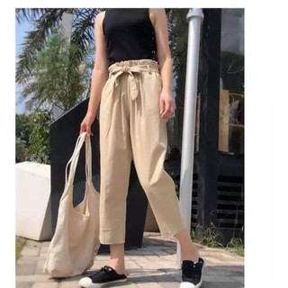 Quần Baggy đũi xước thắt nơ sành điệu