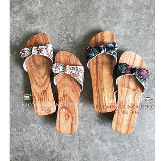 Guốc Mộc Guốc Gỗ Quai Hoa Rừng Nhiệt Đới