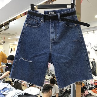 (Bigsize 30-35) Quần Ngố Cotton Rách Sole Đùi, Lưng Cao, Không Giãn, Tua Lai