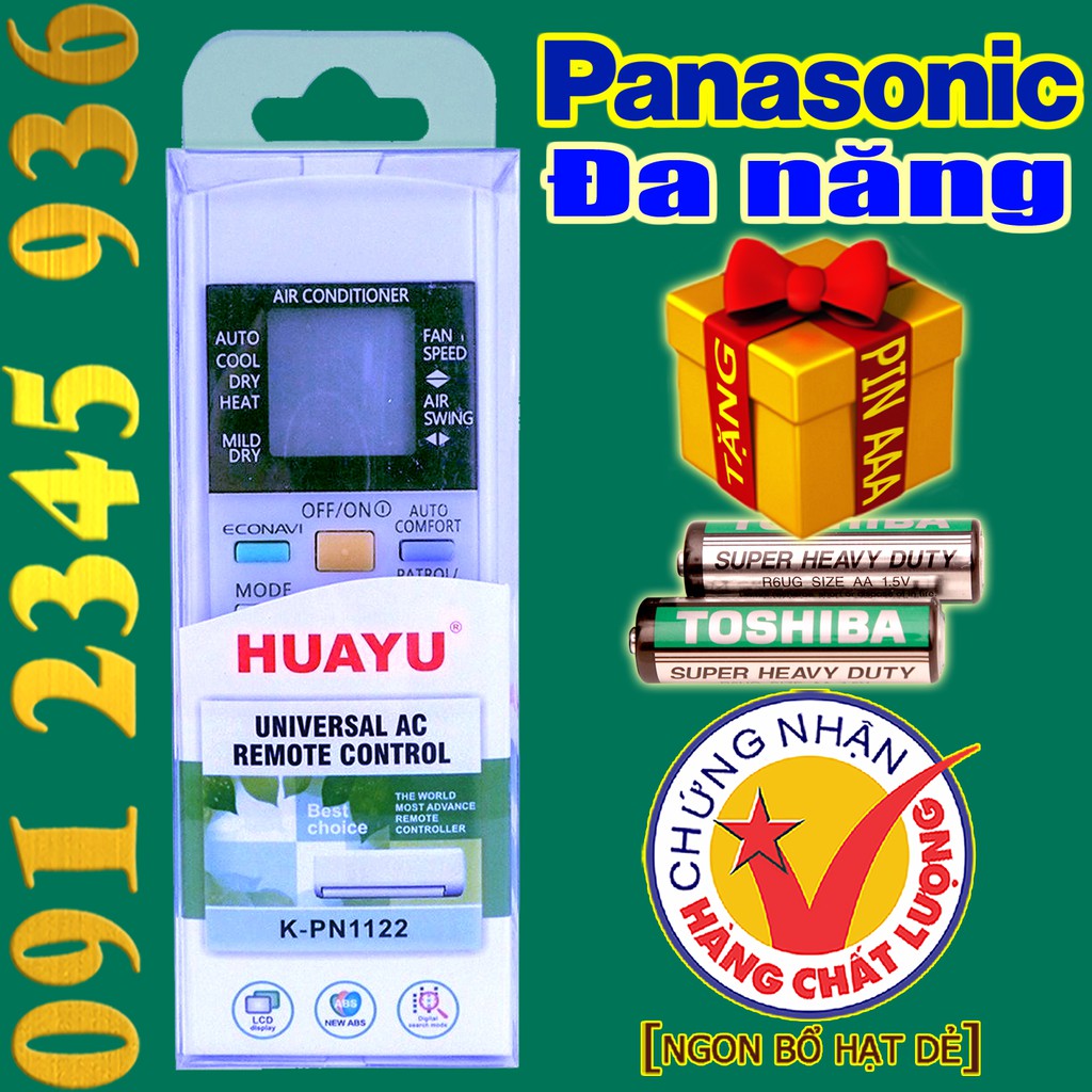 Điều khiển Panasonic ''ĐA NĂNG'' + "HÀNG ĐẸP" cho "NHIỀU" điều hòa