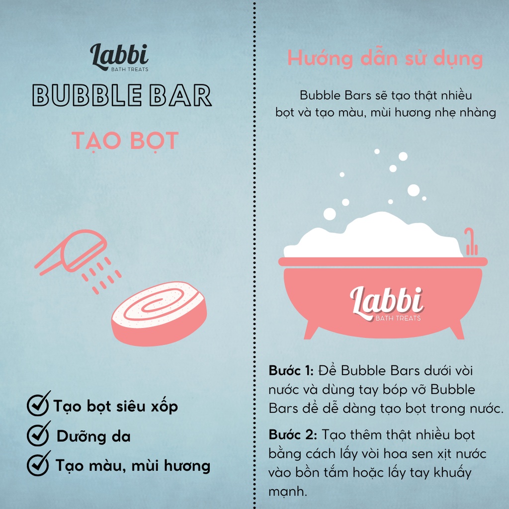 Bánh siêu tạo bọt bồn tắm LOVE THE STRANGER [Labbi] Bubble Bar