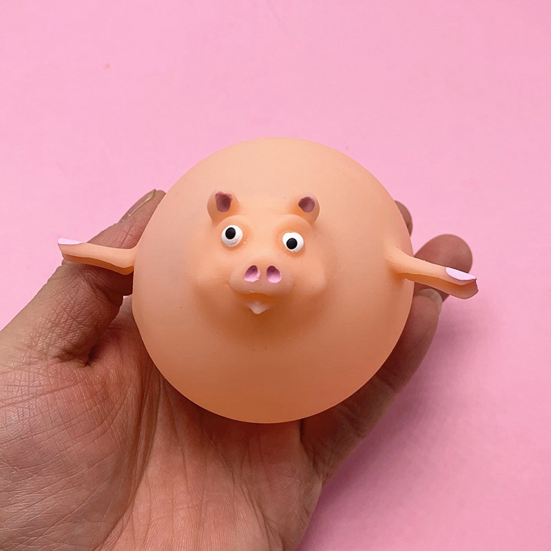 Đồ chơi Gudetama bóp trút giận thổi bóng hình khủng long, động vật thú vị cho bé Thú Thổi Bóng Bóng