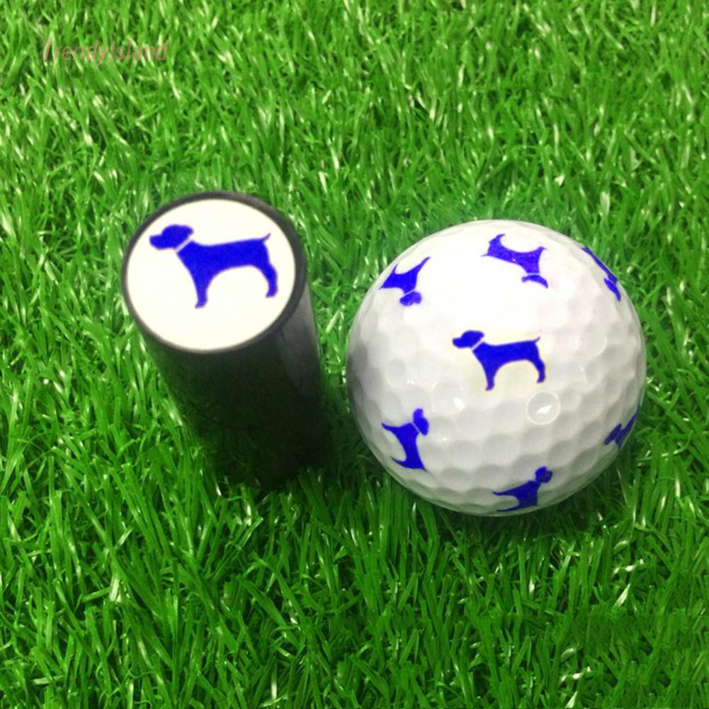 1pc Golf Ball Stamp Quick Drying Golf Ball Marker Impression Seal Random Pattern Sports Accessories