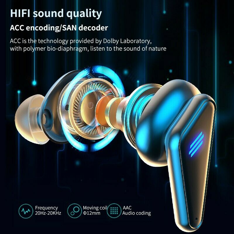 Tai nghe TZUZL TWS K33 bluetooth 5.1 không dây mini chuyên dụng cho game thủ