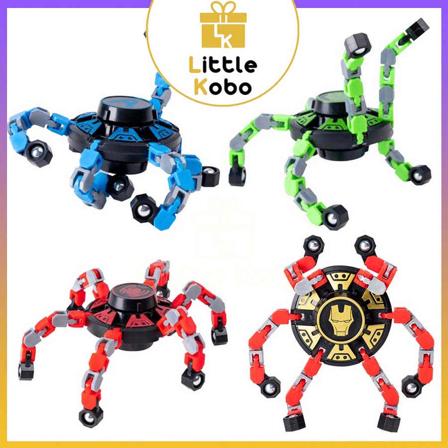 Con Quay Spinner Robot Con Quay Cơ Khí Đồ Chơi Robot Biến Hình Có Thể Làm Giá Đỡ Điện Thoại Avenger