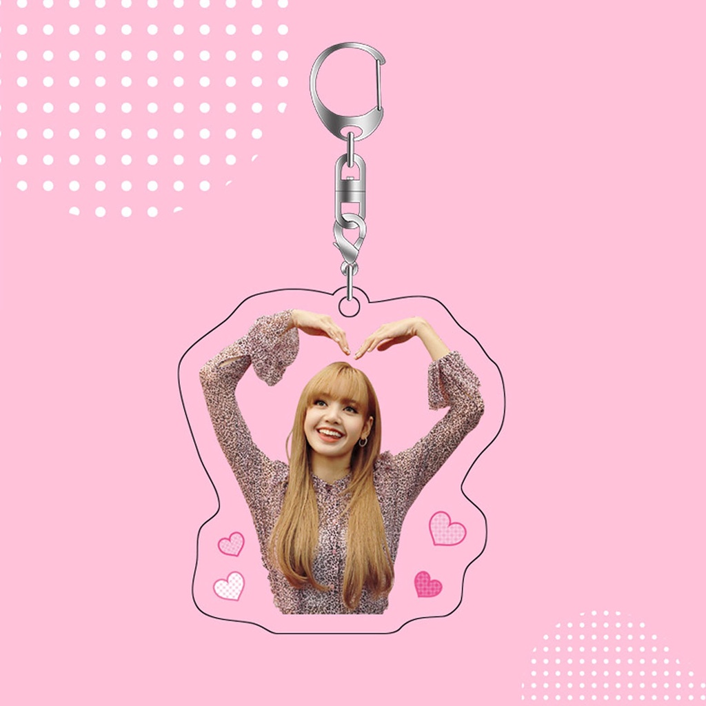 Móc Khóa Hai Mặt Bằng Acrylic Hình Lisa Blackpink