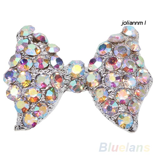 Set 10 phụ kiện đính trang trí móng tay hình dạng nơ 3d