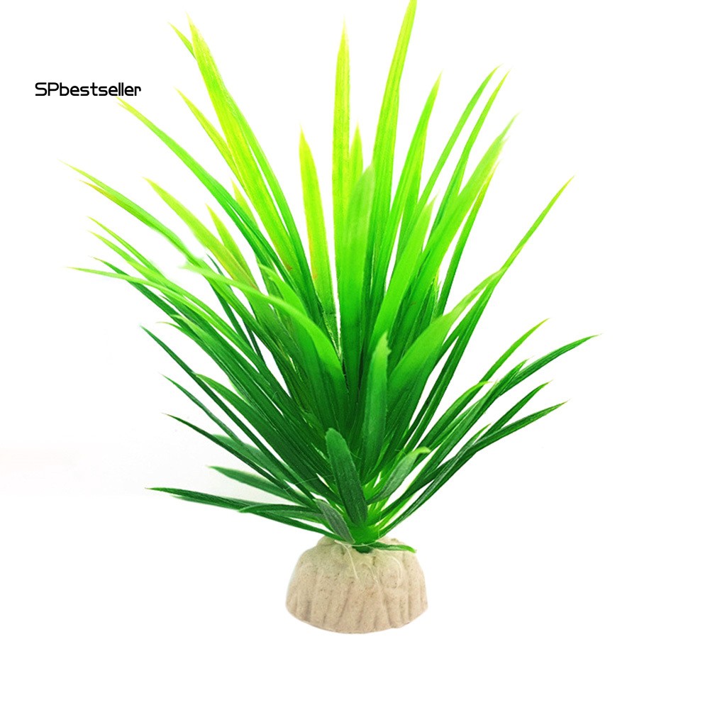 Cỏ giả nhiều màu sắc trang trí bể cá 13cm