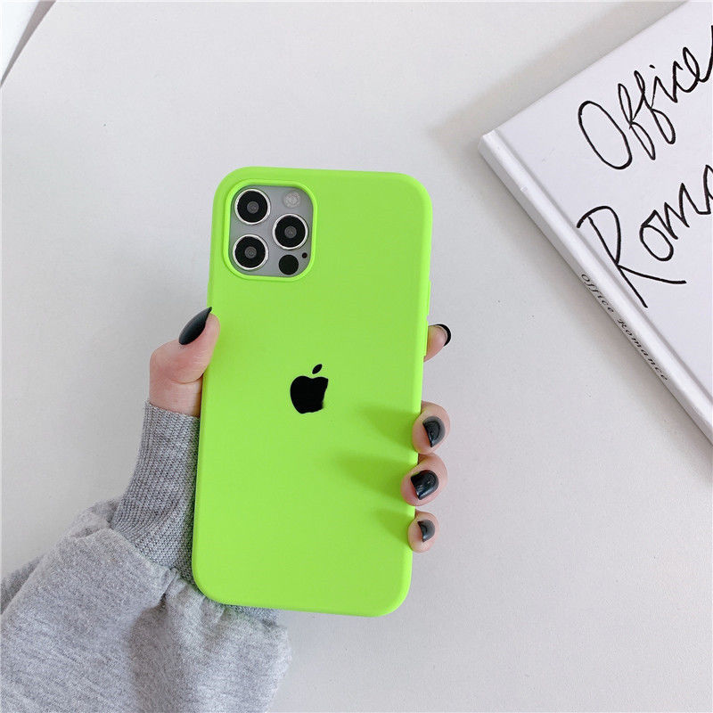 Ốp Lưng Silicone Màu Xanh Lá Dạ Quang Cho Iphone 12 / 12 Pro Max / 12mini / 11 Pro Max Se2020 X Xs Max Xr 8plus 7plus 7 8 6s 6p | BigBuy360 - bigbuy360.vn