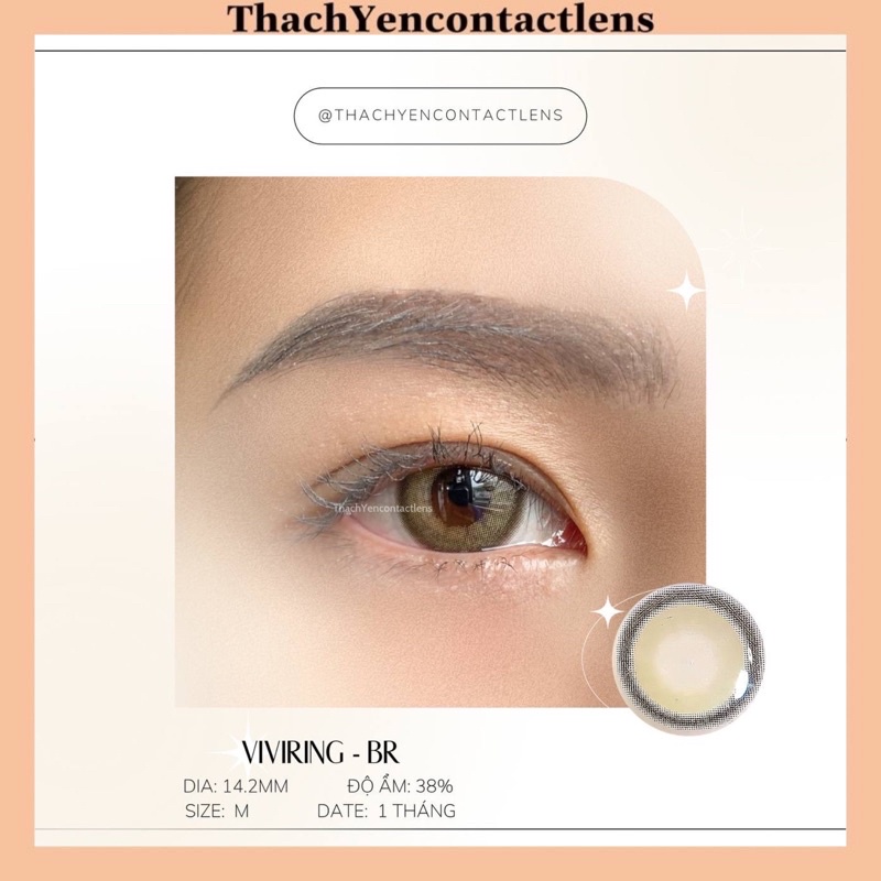 Kính Áp Tròng Viviring Brown Lens Nâu 0 Độ