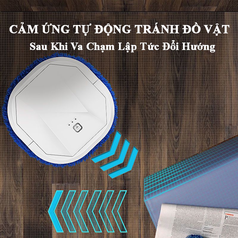 [BH 1 Năm] Robot Hút Bụi Lau Nhà Tự Động Thông Minh Chính Hãng Cao Cấp - 3IN1 Cảm Biến Chạm, Quét Lau Nhà, Hút Bụi