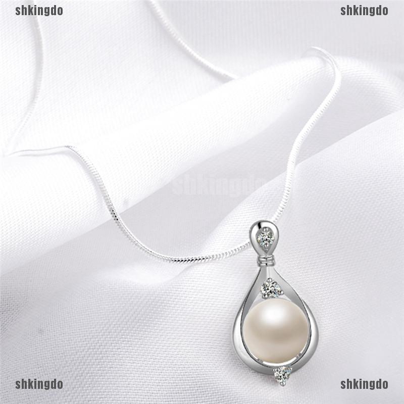 Dây Chuyền Mạ Bạc Đính Hạt Giả Ngọc Trai